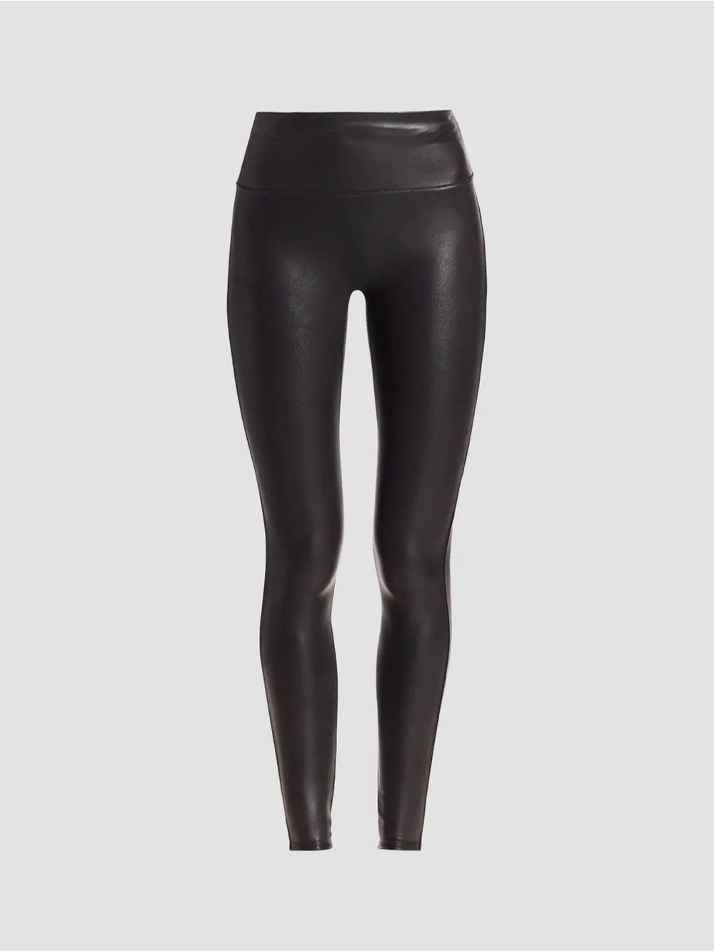 SPANX High-Waist Faux Leather Black Leggings Sz Small $98